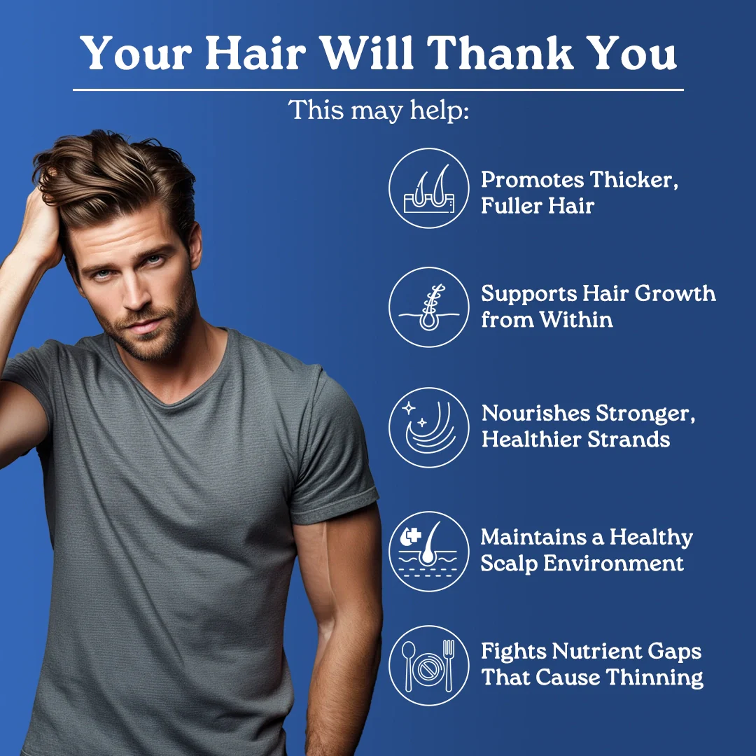 Mars Hair Growth & Scalp Support Soft Chews Powered by Lustriva® with 10,000 mcg Biotin, Vitamins C & E – Supports Stronger, Thicker & Healthier Hair (60 Chews) - Image 6